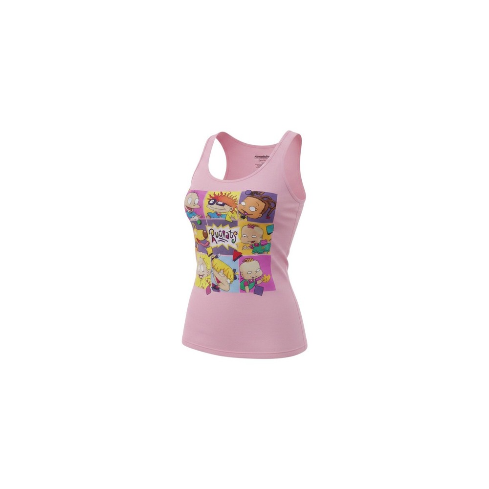 Nickelodeon Rugrats Tank Top Girls Size L 11-13 Pink Graphic Retro 90s Cartoon